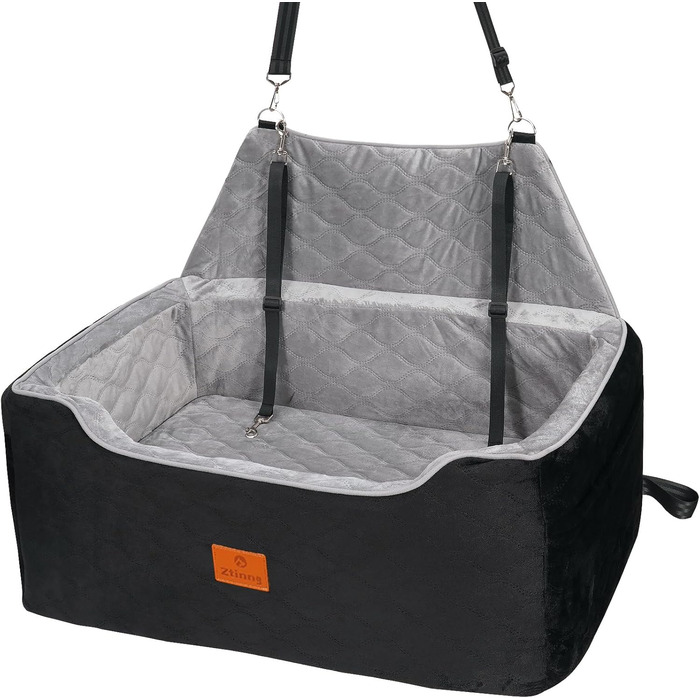 Підвищення для собак у машину - автокрісло для маленьких/середніх собак до 27 кг, з безпечною шлейкою та знімним м'яким матрацом для подорожей