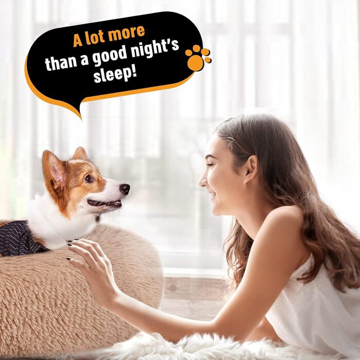 Зручне заспокійливе ліжко для собак середнього розміру, миється, Anti-Angst, ліжко-пончик, розкішне, тепле, м'яке, покращений сон, дивовижне ліжко для котів, затишне, з антиковзною основою