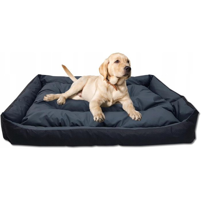 Ліжко для собак великих порід Odolplusz: зручне лежання, 150x105 см, чорний + графітовий сірий
