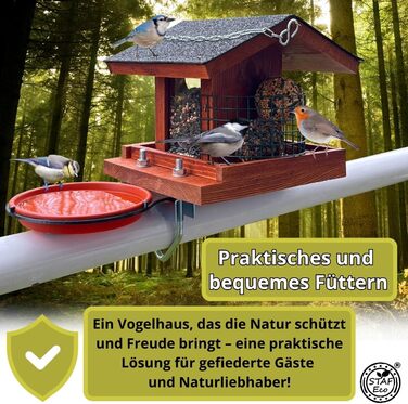 Дім для птахів на балкон: дерев'яний, ручної роботи, для саду та балкону, вологостійкий