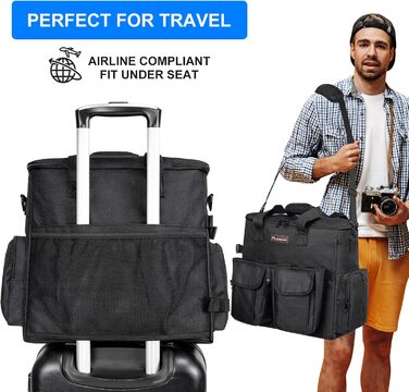 Чорна сумка-переноска для собак Modoker, велика, для подорожей, з кишенями для ласощів