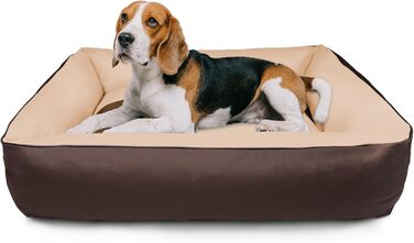 BedDog Hundebett 2in1 MAX Quattro: велике лежак для собак з Cordura, зручний лежак з бортиками, для дому та вулиці, M, Melange, 70x55x18 см