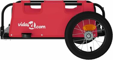 Причіп для велосипеда ARKEM, червоний, з тканиною Oxford та сталевим з'єднувачем. Причіп для велосипеда, кошик для собак