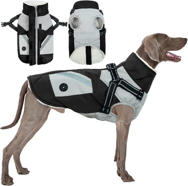 Зимовий одяг для собак, теплий зимовий одяг для маленьких собак, водонепроникний одяг для собак, одяг для собак чихуахуа (S) (3XL(обхват шиї-68см, обхват грудей-108см), чорний)