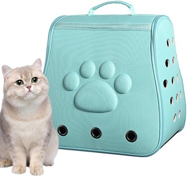 Трансформер для тварин: переноска-рюкзак для котів та маленьких собак (блакитна)