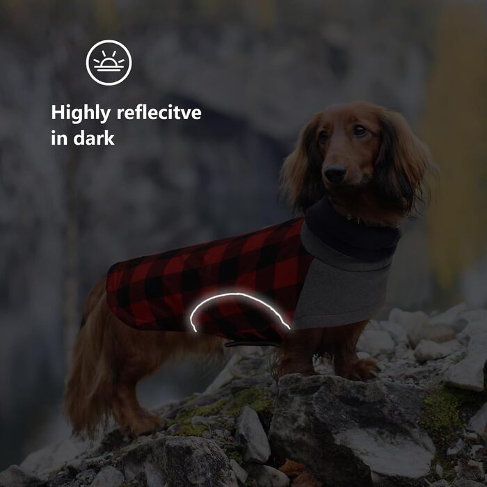 Водонепроникна зимова куртка для маленьких собак, мініатюрний джек-рассел, куртка для собак з отвором для повідка, ідеальна для прогулянок, походів, кемпінгу, червоний клітка, розмір XS