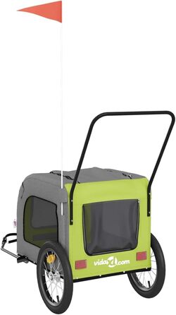 Причіп для тварин на велосипед, Оранжевий та Сірий, 63 x 121 x 65 см