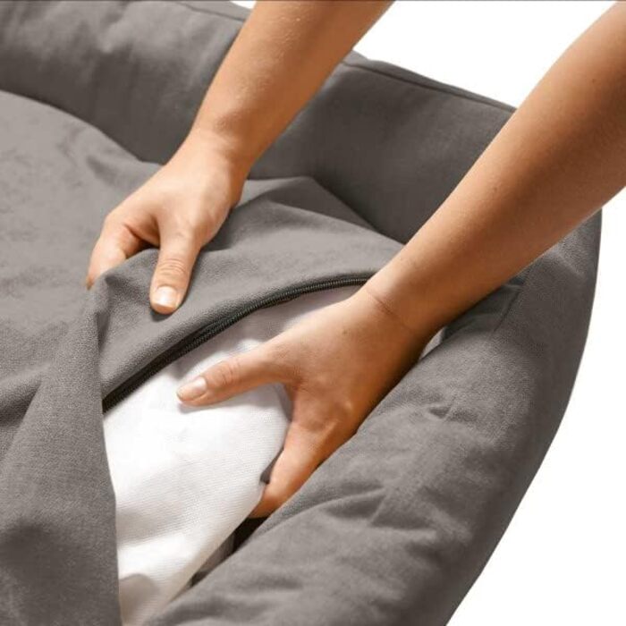 Подушка для собак Hunter Eiby, сіра, велика (L), легко чиститься, технологія Easy Clean