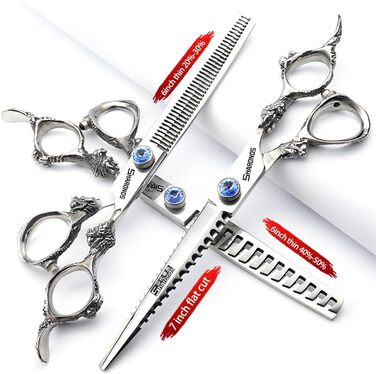 Професійні ножиці для стрижки волосся, 7 дюймів (3 шт.) - для жінок, чоловіків, дітей