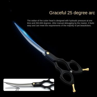 Ножиці для грумінгу собак та котів 7.5 дюймів, професійні ножиці для грумінгу з нержавіючої сталі 440C, ергономічні ручки з алюмінію (рожевий+сірий)
