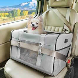 Переноска для котів та собак Petsfit сірого кольору L+: 48,5x31x31 см - Зручна та безпечна переноска для тварин