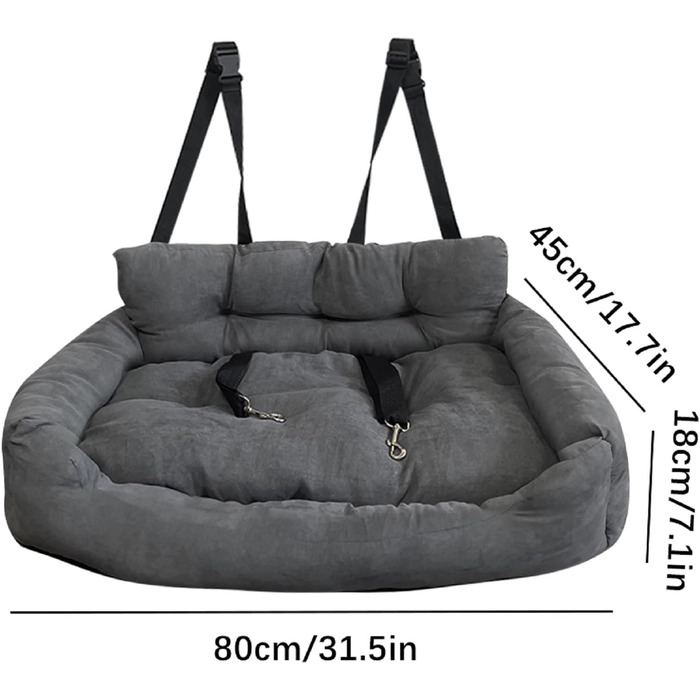 Підвищення для собак у автомобільне сидіння, автопідвищення для маленьких та середніх собак або котів, універсальне зручне ліжко для собак