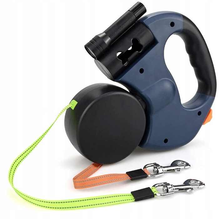 Регульований подвійний рулетка-повідець для собак 3M з LED-підсвіткою