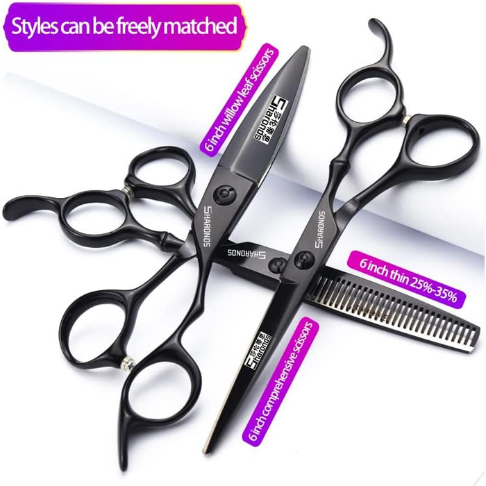 Набір професійних ножиць для стрижки волосся SharonDS 440C (6 дюймів, 3 шт.)