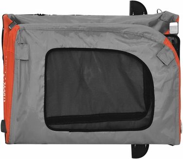 Причіп для велосипеда для собак Оранжевий та Сірий, Oxford-Gewebe та залізо, LH3839