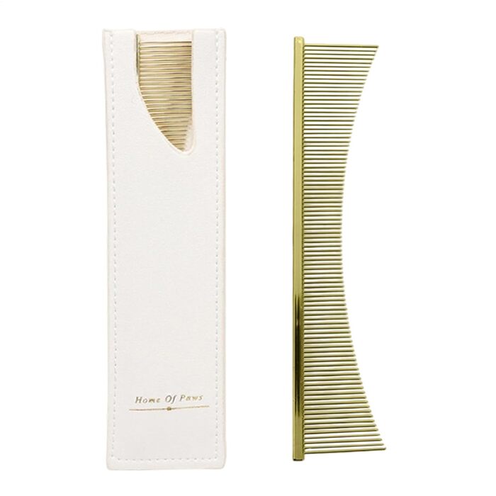 Щітка для котів Flohkamm для догляду за шерстю, для довгошерстих порід, щоденний догляд, після купання, для літніх котів та кошенят (Золота)