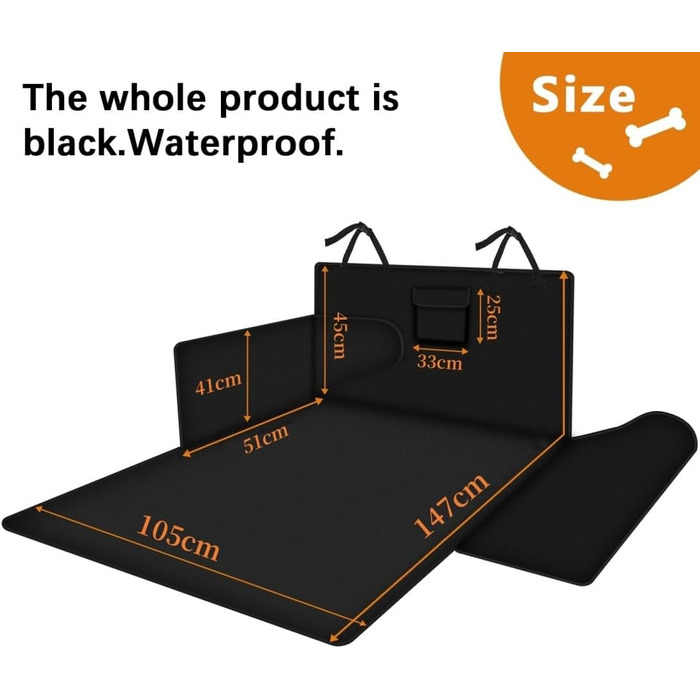 Захист багажника для собак Mercedes E-Klasse W214 (Седан/Універсал) з 8/2023, водовідштовхуюча підстилка для багажника, 175*105 см