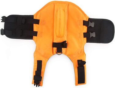 Спасальний жилет для собак з принтом акули, оранжевий, розмір M