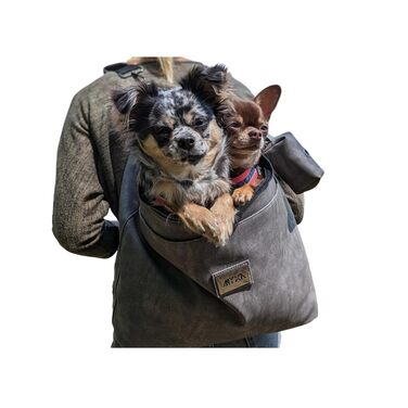 Рюкзак для собак Myxa: переноска для маленьких собак, дихаючий дах, багатофункціональний (антрацит)
