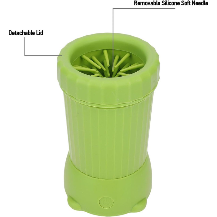 Автоматичний мийка лап для собак Oreilet, електричний пристрій для миття лап для собак і котів, портативна чаша для чищення лап для маленьких та середніх тварин (зелений)