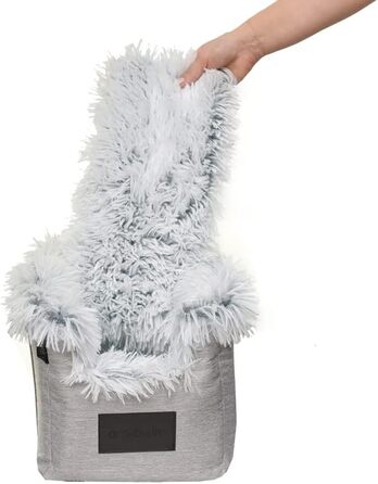 Автомобільний підлокітник для собак | Універсальний, миючий, зносостійкий, для середніх консолей, передніх та задніх сидінь | Сумка для собак, для маленьких порід | Колір: світло-сірий