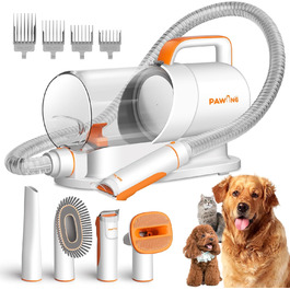 Набір для грумінгу домашніх тварин з пилососом, All-in-1 професійний набір для видалення шерсті для собак та котів, тихий пилосос для собак з великою ємністю 2 л, контейнер для пилу з малюнком «Сончний Зигзаг»