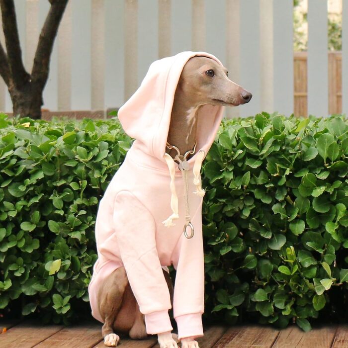 Світшот для великих собак, віндгаунд, піжама, теплий зимовий костюм з довгим рукавом, рожевий, 3XL