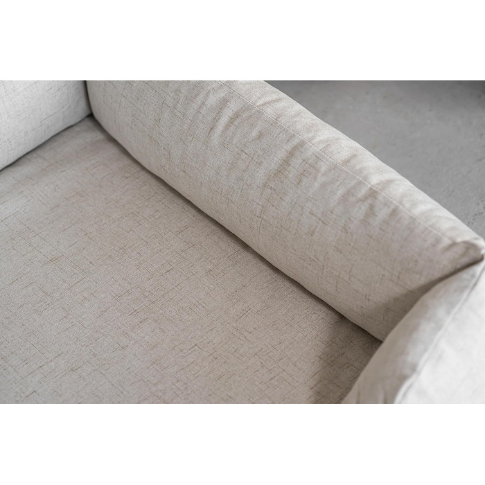 Ортопедичне ліжко для собак Bruno Grosse, середнього та малого розміру - подушка для собак, килимок для собак з тканини Aura - піна з пам'яті, м'яка, довговічна, стійка до зношування та розривів (L, кремовий) L, кремовий