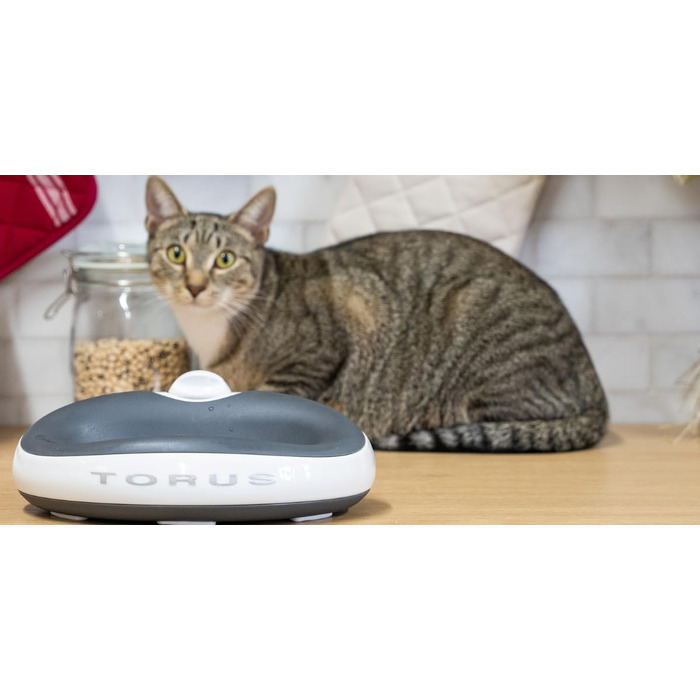 Автоматична поїлка для котів і малих собак Torus Pet Mini, з вугільним фільтром, 1 л, портативна, антимікробна, BPA-free