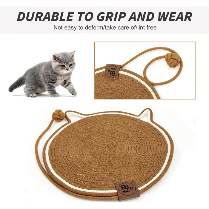 Килимок для котів з кулькою, іграшковий килимок-іграшка для котів, 43 см