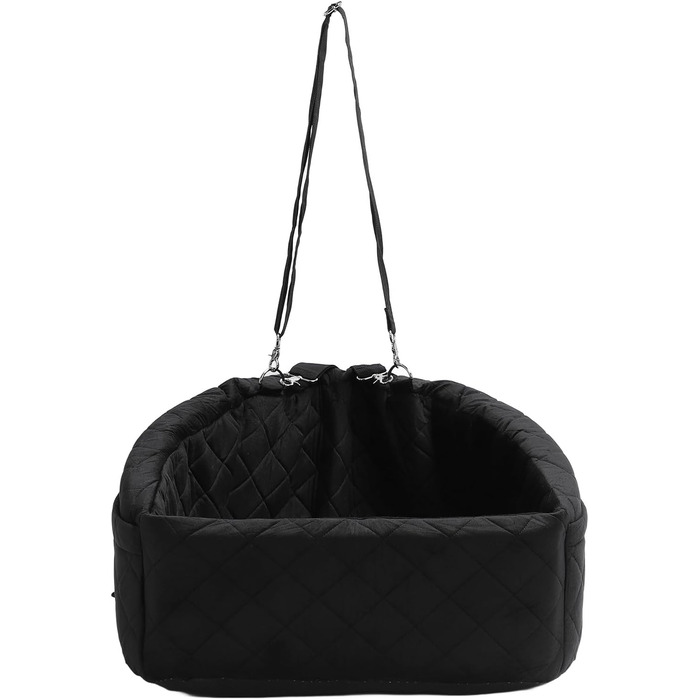 Автокрісло для собак, чорне: безпечне та стабільне автосидіння для маленьких собак, з надійним ременем безпеки