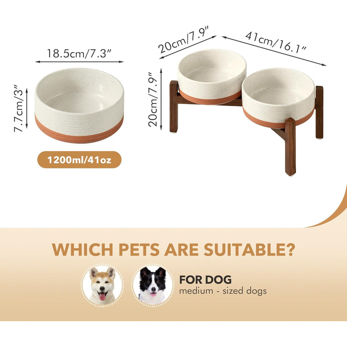 Миска для корму та води для собак маленьких порід Havniva Keramik, 15,5 см, з неслизьким дном, арктичний білий (1200 мл)