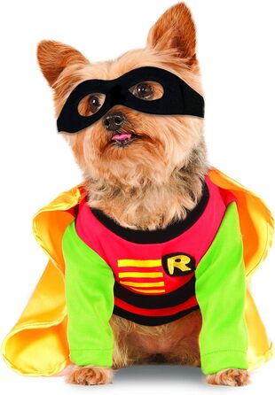 Костюм Робіна з коміксів DC для собак, супергеройський аксесуар, розмір L, на Хелловін