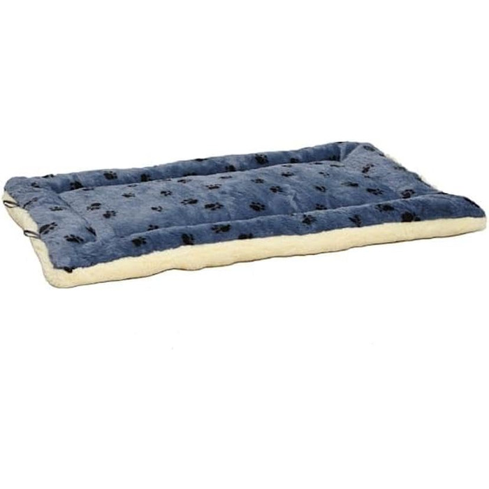 Крісло-лежанка для собак Midwest Homes for Pets QuietTime, 117x71 см, блакитний/кремовий, для середніх собак, м'яке штучне хутро та фліс, машинного прання