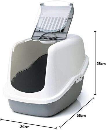 Торгівля туалетом для котів NESTOR сірого кольору 56 x 39 x 38,5 см