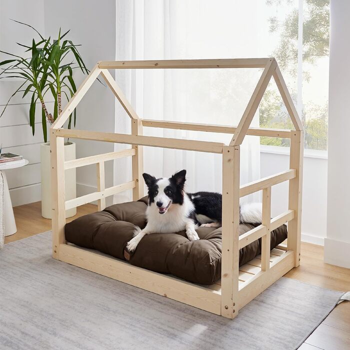 Килимок для собак BEDSURE великих порід, 120x90 см, водонепроникний, коричневий, 10 см заввишки, XL, для активного відпочинку