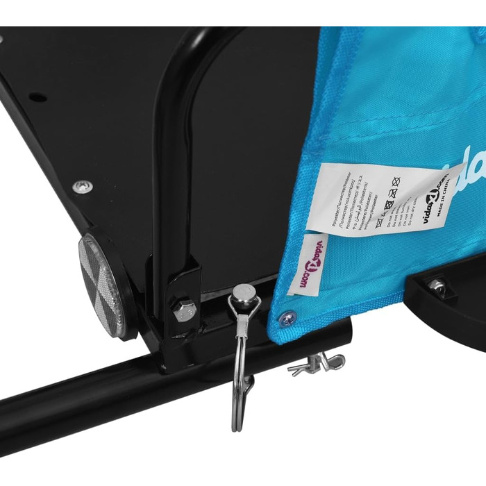 Дитячий причіп-транспортер для собак, блакитний, з оксфордської тканини та металу. Легко монтується.