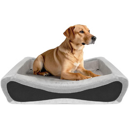 Ортопедичне ліжко для собак та котів NPET з піною пам'яті, розмір M (Large), знімний чохол