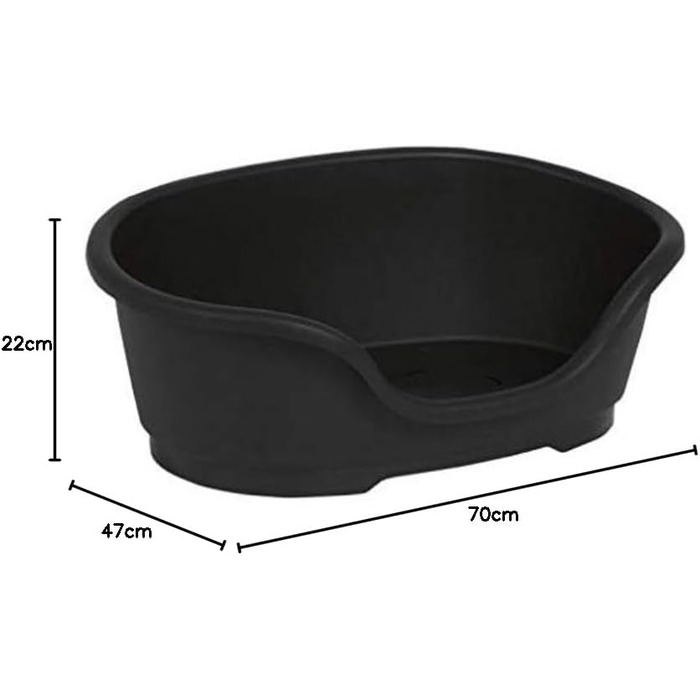 Корзина для домашніх тварин Karlie Haustierkorb Domus, чорна, 60x47x22 см