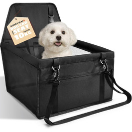 Автомобільний сидіння для собак - чорний, з Oxford тканини, дихаючий, знімне, для собак маленьких та середніх порід