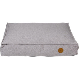 Ортопедичне ліжко для собак Jack and Vanilla JV Hampton - м'який кошик для собак з проблемами суглобів, сірий, M, 80 x 60 x 15 см