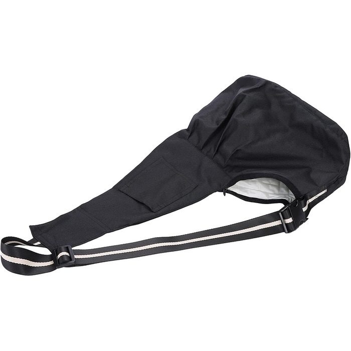 Сумка-слінг для собак маленьких порід, чорна (M) - переноска для тварин, регульована, з кишенею