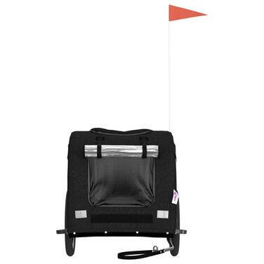Транспортна коробка для тварин, візок для собак з колесами, чорний, з оксфордської тканини та металу, для всіх сезонів