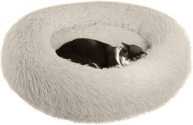 Кругле ліжко для собак, м'яке гніздо-лежанка для тварин, діаметр 60 см