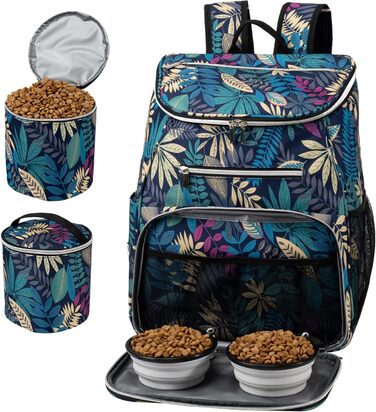 Сумка для собак Baglher, переноска для подорожей з двома мисками та кормом (Hawaii)