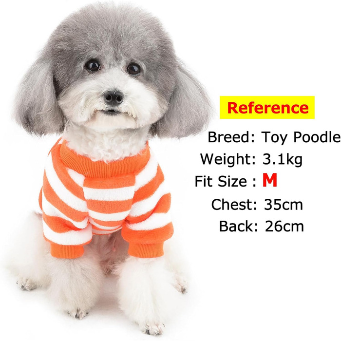 Теплий зимовий пуловер для собак ZUNEA, тепла флісова куртка для цуценят, стильний светр з принтом для чихуахуа, котів та інших собак, для дівчаток та хлопчиків, помаранчевий, розмір L