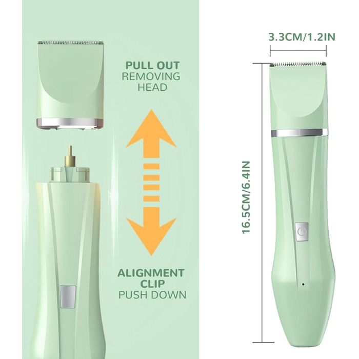 Багатофункціональний бездротовий тихий тример для догляду за тваринами, 4-в-1: тример, триммер для лап, точилка для нігтів. Підходить для собак, котів та інших дрібних тварин (білий)