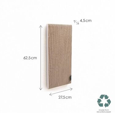 Килимок для котів LucyBalu® з гофрокартону | Килимок-картон для котів | Килимок для дряпання котів | Дряпка для котів з гофрокартону | Двосторонній килимок для котів | Килимок для котів, білий