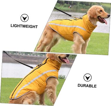 Жовтий водонепроникний дощовик для собак, дощовик для цуценят, 50x60 см