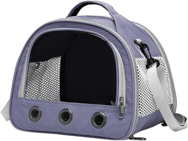 Переносна сумка-переноска для птахів Vogeltransport - Легка, дихаюча сумка для папуг, хом'яків та інших дрібних тварин, фіолетового кольору